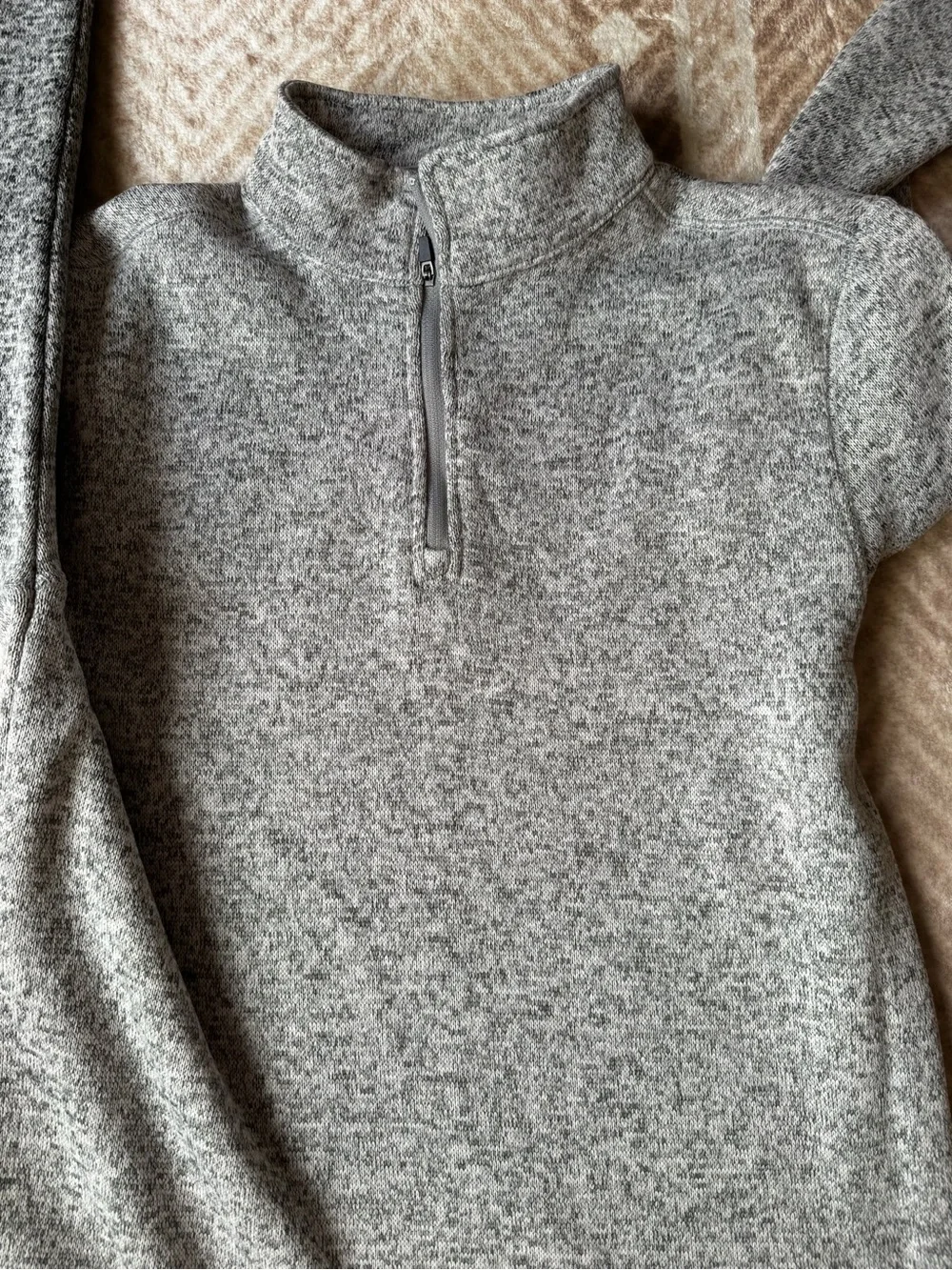 Faded Glory Men's Light Gray Half-Zip Sweater